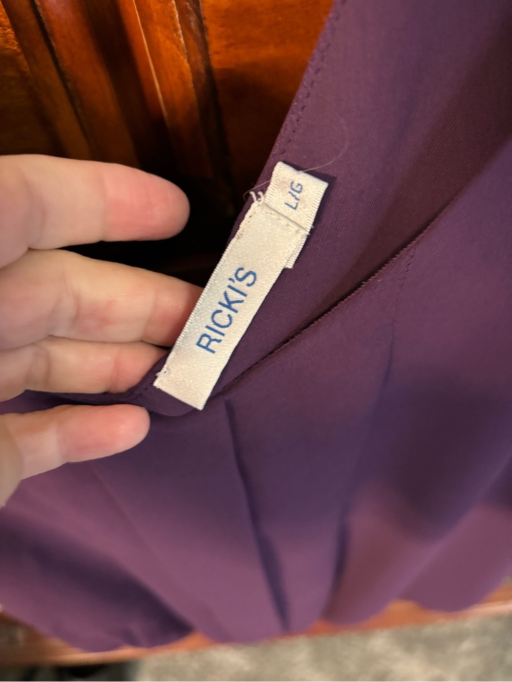 Ricki's Plum Pleated Short-Sleeve Blouse - Picture 3 of 3